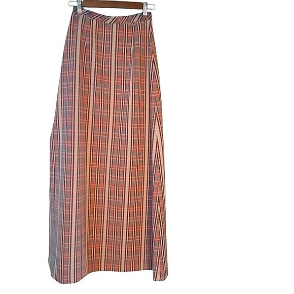 Vintage 70's Jantzen Beach Skirt Maxi A-Line Geometric Stripes Stretchy - Picture 8 of 11
